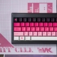 Chill City Gradient Red 104+37 PBT Dye-subbed Keycaps Set for Cherry MX Mechanical Gaming Keyboard